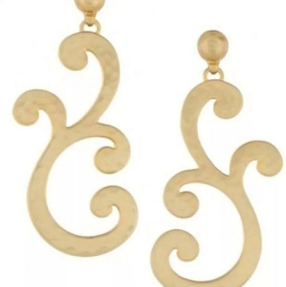 Brighton BELLOWS gold tone scroll earrings